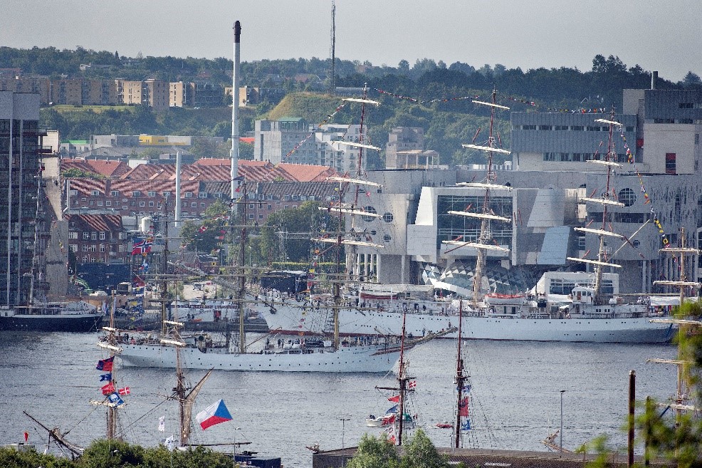 Sailing ships in Aalborg